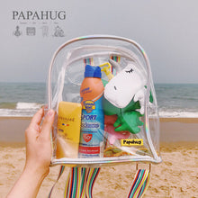 Load image into Gallery viewer, PAPAHUG Dazzle Silver Jelly Backpack