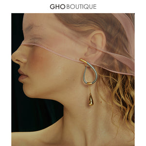 GHO Show Ground Drop Grey Earrings