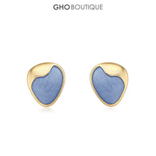 Load image into Gallery viewer, GHO Show Field Morandi Blue Small Earrings

