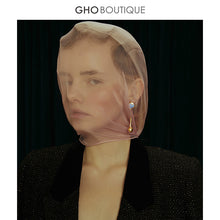 Load image into Gallery viewer, GHO Show Field Morandi Blue Long Earrings
