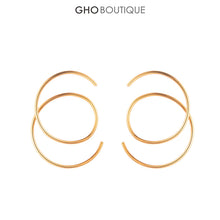 Load image into Gallery viewer, GHO Line Art Hoop Earrings
