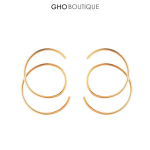 GHO Line Art Hoop Earrings