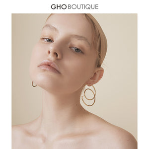 GHO Line Art Hoop Earrings