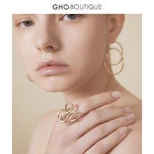 Load image into Gallery viewer, GHO Line Art Multi-Layer Winding Coil Open Ring
