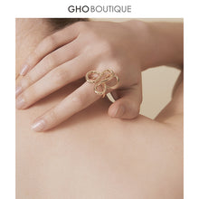 Load image into Gallery viewer, GHO Line Art Multi-Layer Winding Coil Open Ring
