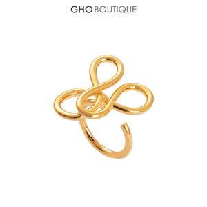 GHO Line Art Multi-Layer Winding Coil Open Ring