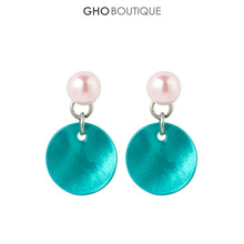 Load image into Gallery viewer, GHO About July Shell Shrimp Pink Pearl Earrings 4 Colors Available
