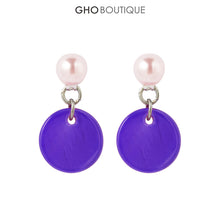 Load image into Gallery viewer, GHO About July Shell Shrimp Pink Pearl Earrings 4 Colors Available
