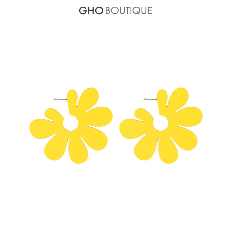 GHO About July Sunshine Yellow Flower Earrings