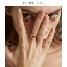 Load image into Gallery viewer, GHO Cinnabar Nevus Cross Ring
