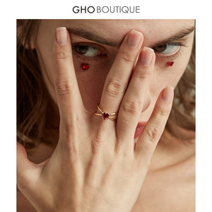 GHO Cinnabar Nevus Cross Ring