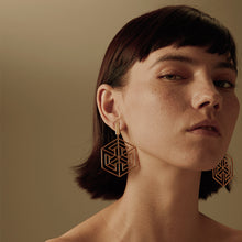 Load image into Gallery viewer, GHO Plane Misalignment Hexagonal Large Earrings
