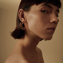 Load image into Gallery viewer, GHO Plane Misalignment Spiral Earrings

