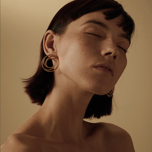 GHO Plane Misalignment Spiral Earrings