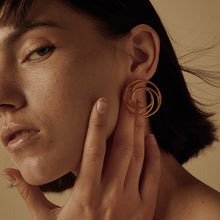 Load image into Gallery viewer, GHO Plane Misalignment Spiral Earrings
