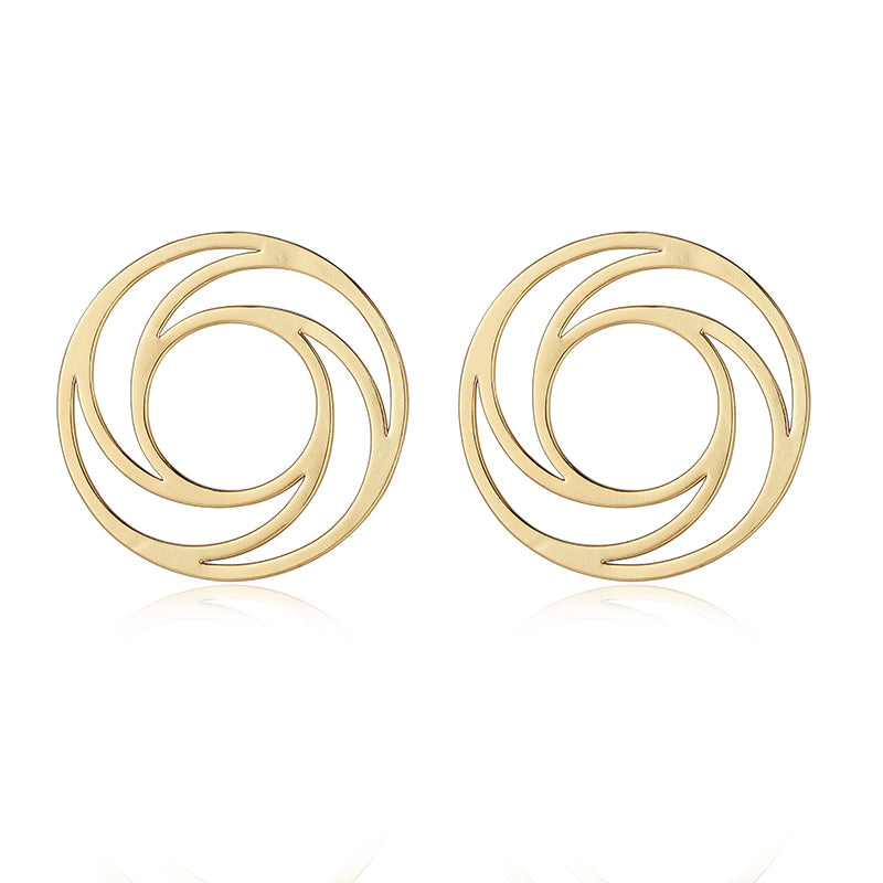 GHO Plane Misalignment Spiral Earrings