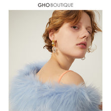 Load image into Gallery viewer, GHO Irregular Acrylic Single Metal Earring
