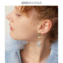 Load image into Gallery viewer, GHO Irregular Acrylic Single Metal Earring
