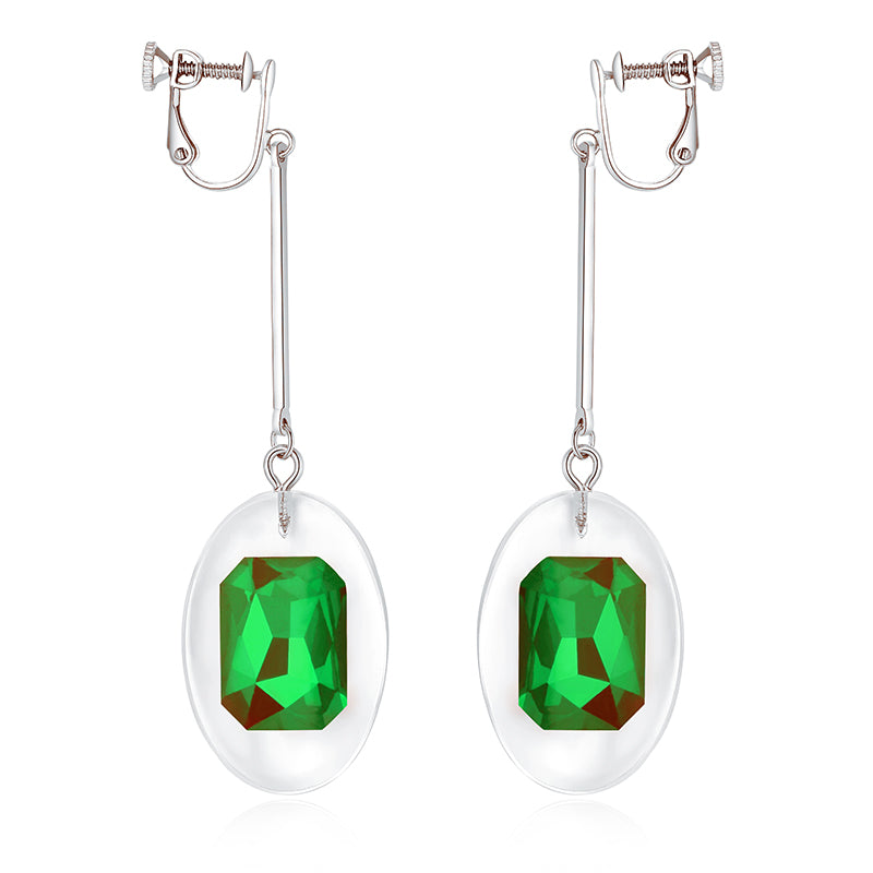 GHO Fruit Hard Candy Glass Stone Color Ear Clip