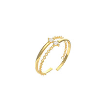 Load image into Gallery viewer, GHO Exquisite Thin Line Double Open Ring
