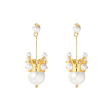 Load image into Gallery viewer, GHO Pearl Crown Earrings
