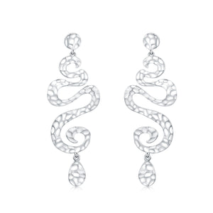 GHO Tin Foil Snake Earrings