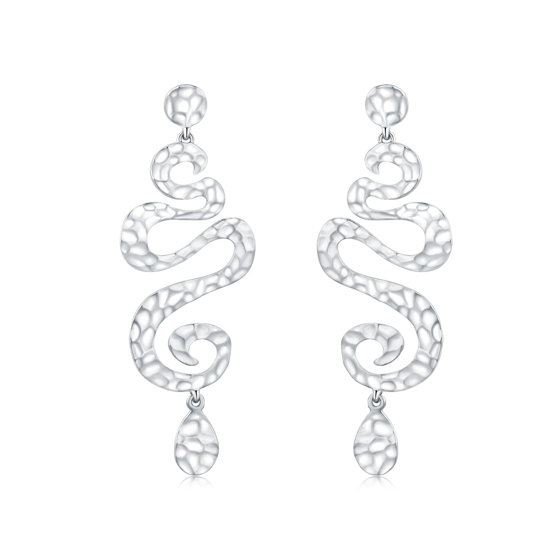 GHO Tin Foil Snake Earrings