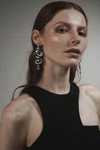 GHO Tin Foil Snake Earrings