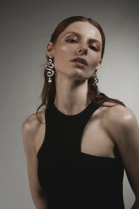 GHO Tin Foil Snake Earrings