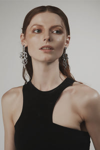 GHO  Tin Foil Series Coral Earrings