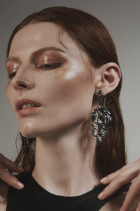 GHO  Tin Foil Series Coral Earrings