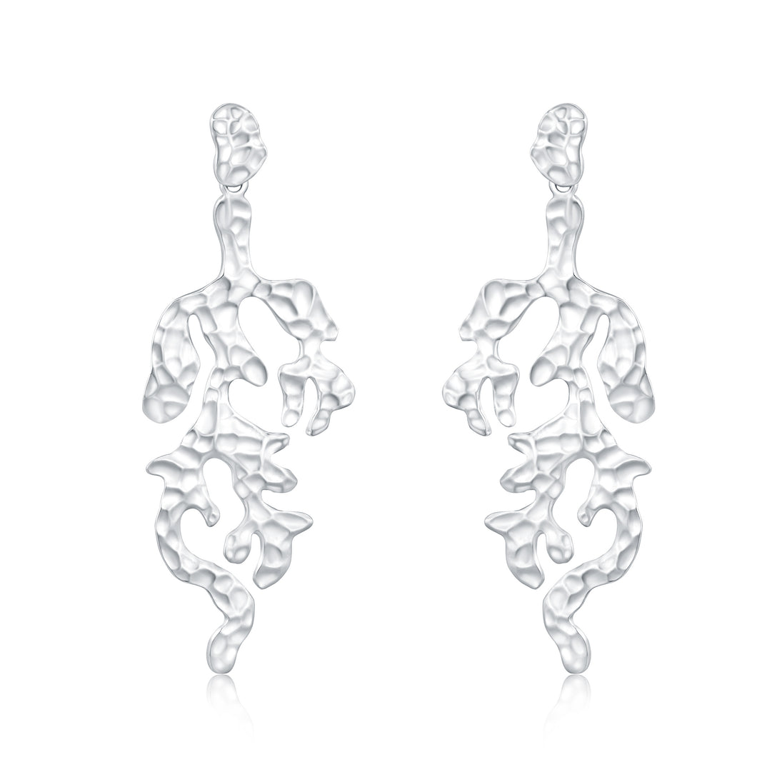 GHO  Tin Foil Series Coral Earrings