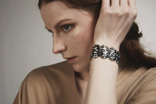 Load image into Gallery viewer, GHO Folded Tin Foil Stretch Cuff Bracelet
