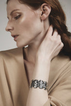 Load image into Gallery viewer, GHO Folded Tin Foil Stretch Cuff Bracelet
