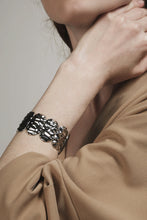 Load image into Gallery viewer, GHO Folded Tin Foil Stretch Cuff Bracelet
