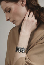 Load image into Gallery viewer, GHO Folded Tin Foil Stretch Cuff Bracelet
