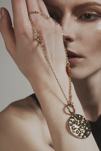 GHO  Folded Tin Foil Monolithic Necklace