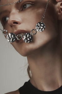 GHO Folded Tin Foil Multi-Piece Necklace