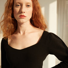 Load image into Gallery viewer, NewYogO2020 Square Collar Palace Sleeve Sweater
