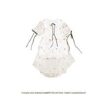 Load image into Gallery viewer, FUSSED Niche Independent Designer Original Puff Sleeve Floral Embroidery Dress
