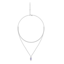 Load image into Gallery viewer, triple tipsy Wine Heart Hard Candy Zircon Double Necklace
