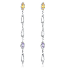 Load image into Gallery viewer, triple tipsy Liquor Hard Candy Zircon Long Earrings
