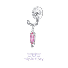 Load image into Gallery viewer, triple tipsy Wine Heart Hard Candy Zircon Brooch/Anti-glare Brooch

