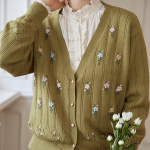 SimpleRetro French Handmade Cardigan