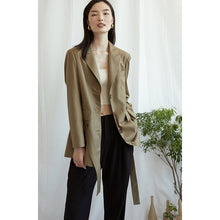 Load image into Gallery viewer, NewYogO French Big Pockets Mid-Length Women Autumn Jacket
